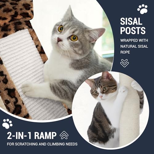 68 Inches Cat Tree (68 in / Leopard Print)