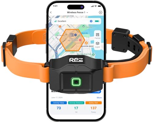 GPS Wireless Dog Fence System with Free App (Orange)