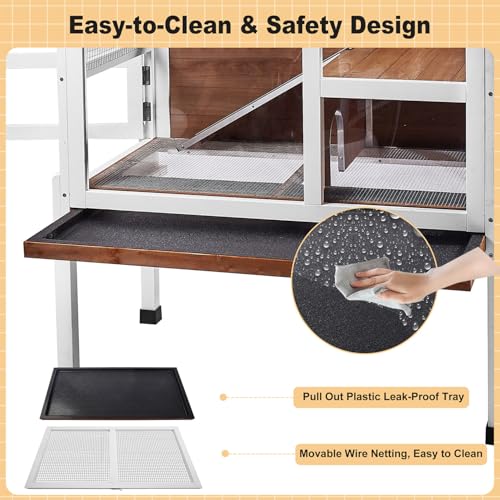 2 Story Guinea Pig Cage with Stand (Walnut)