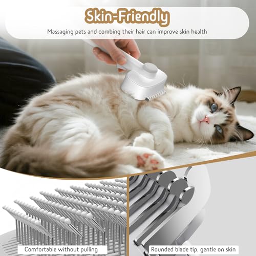 Dog & Cat Brush for Shedding (Gray)