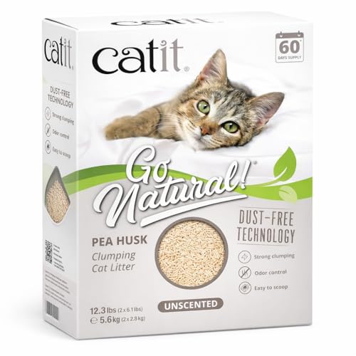 Go Natural Pea Husk Clumping Cat Litter (Unscented)