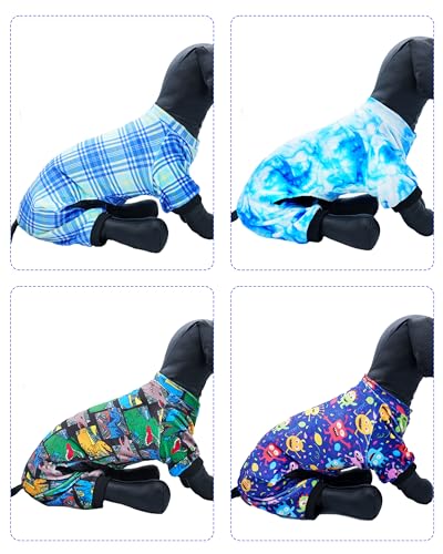 4 Pack Boy Fleece Dog Pajamas Warm for Extra Small Dogs (X-Small)