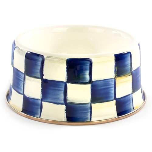 Enamel Pet Dish (Royal Check / Medium)