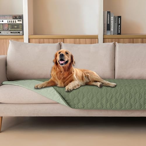 Waterproof Pet Couch Cover (30x80 Inch (Pack of 1) / Dark Green/Light Green)