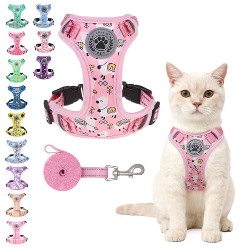 Cat Harness and Leash Set (Alpaca Pink / S (Chest: 11 - 16"))