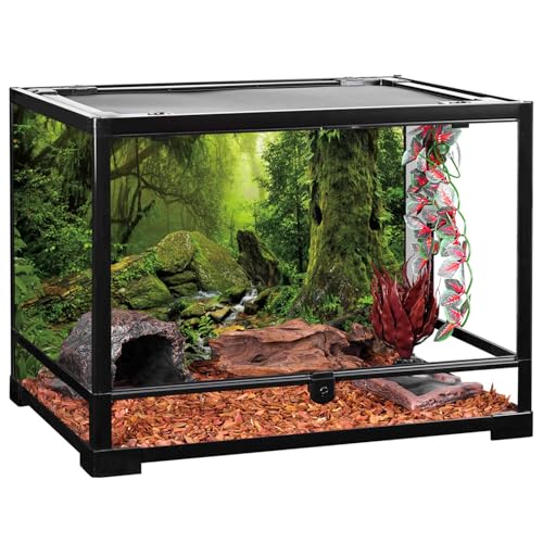 Forest Green Tree Terrarium Backdrop Reptile Habitat Background 72x16 in (72 x 16 inches)