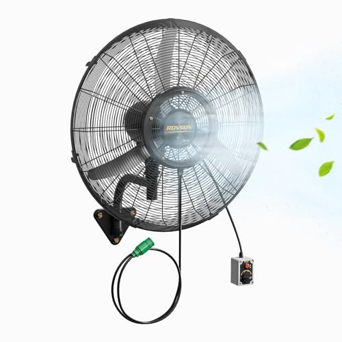 20inch Wall Mount Misting Fan with BLDC Motor & Spray Ring