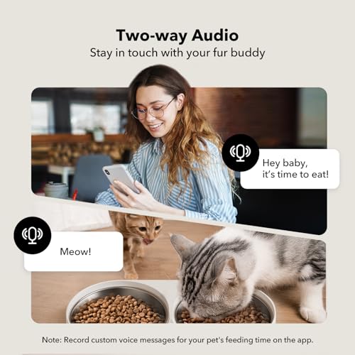 Automatic Cat Feeder with Camera for Two Cats (White / 5L (With Camera))