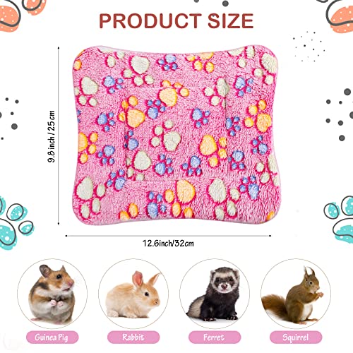 4 Pack Soft Pet Bed Mat Small Dog Crate Fleece (13 x 10 Inches / Vivid Color)