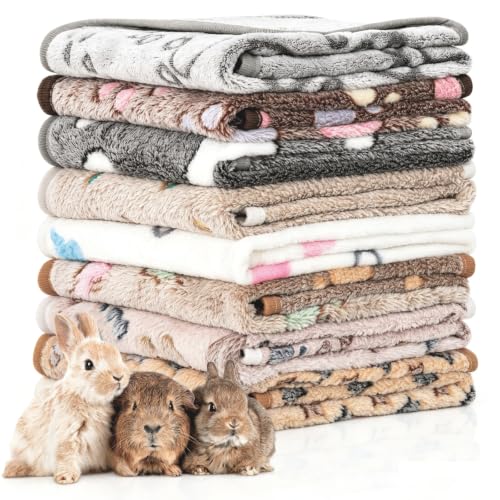 8 Pack Guinea Pigs Fleece Blankets (30x20 Inch /8 Packs / Dark Color)