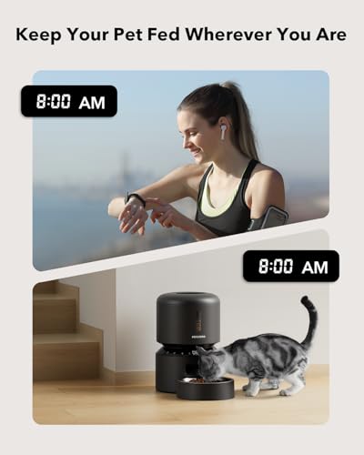 Automatic Cat Feeder (Black / 3l-basic No Cam&app)