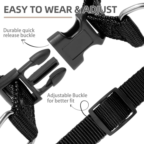 No Pull Dog Harness Small Sized Step (Black / Small)