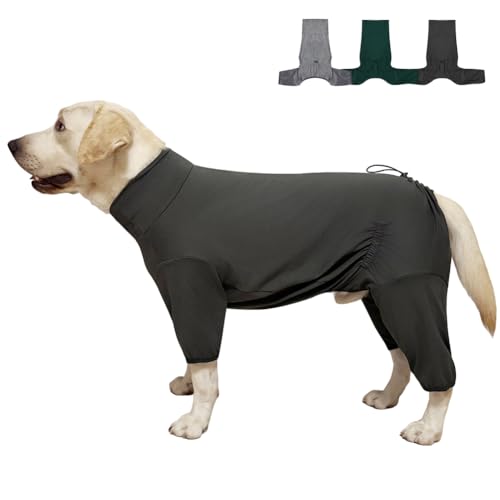 Dog Pyjamas PJS Sweater Clothes and Home Clothing Suitable for Medium to Large Breeds of Dogs (Thin Gray / 4XL)