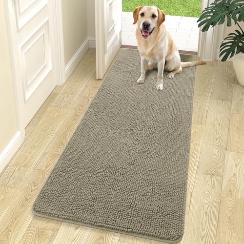 Dog Door Mat for Muddy Paws 70x24 (Warm Taupe / 70" X 24")