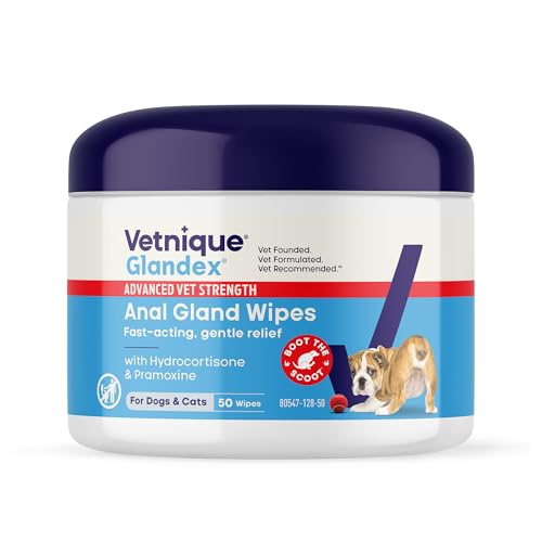 Glandex Medicated Anal Gland Anti Itch Wipes for Dogs & Cats