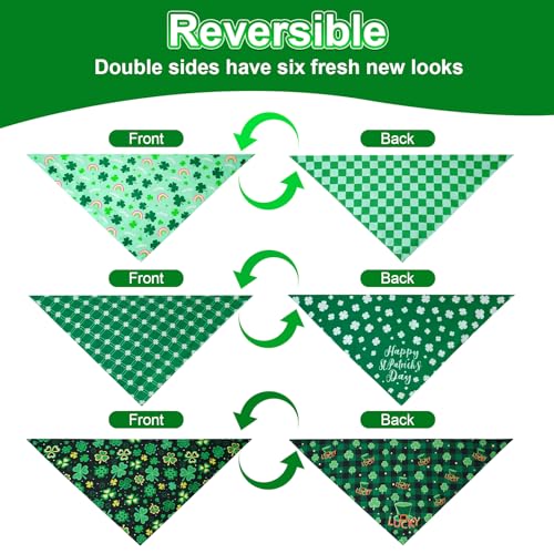 St. Patrick's Day Dog Bandanas Small 3PCS (ST-26 / Small)