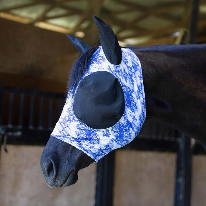 Lycra Horse Fly Mask w (Equestrian Toile / Cob)