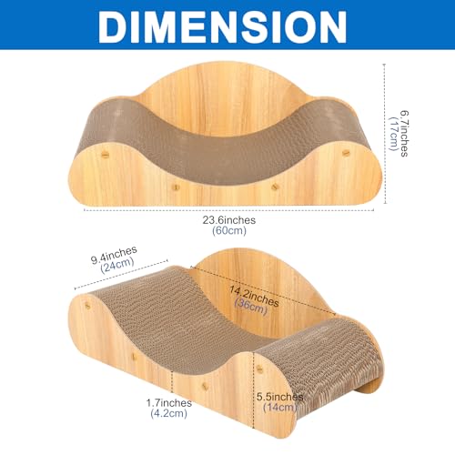 Cat Scratcher Cardboard Bed (Sofa Yellow)