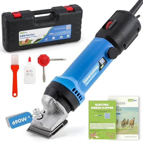 Horse Clippers 690W 28000RPM (Blue& 1Blade)