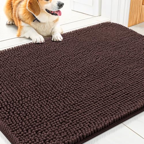 Dog Door Mat for Muddy Paws 30x17 (Brown / 30"X17")