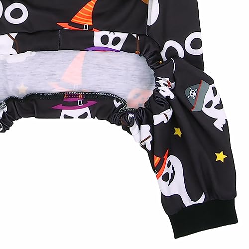 Dog Pajamas One Piece Light Comfy Pjs Pet Costume M (X-Large / Cute Ghosts)