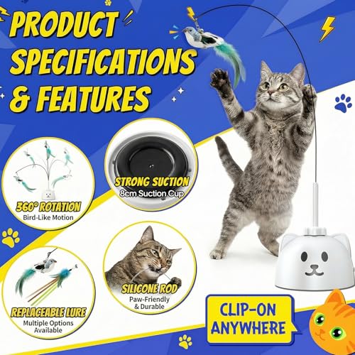 Automatic Interactive Cat Toy (Blue)