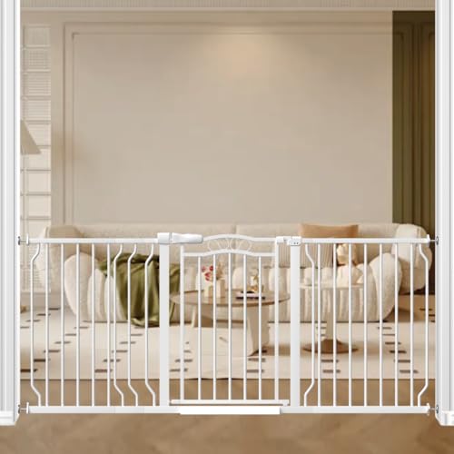62.5 71.6 Inch Extra Wide Baby Gate (White / 62.5"-71.6")