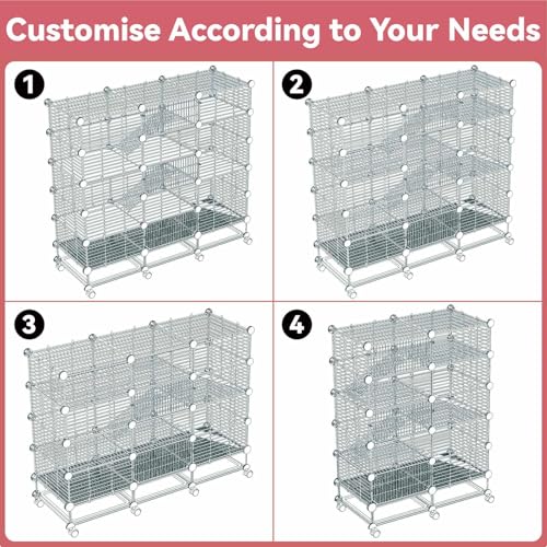 5 Tier Guinea Pig Cages Indoor (42.9"L x 14.6"W x 40.9"H)