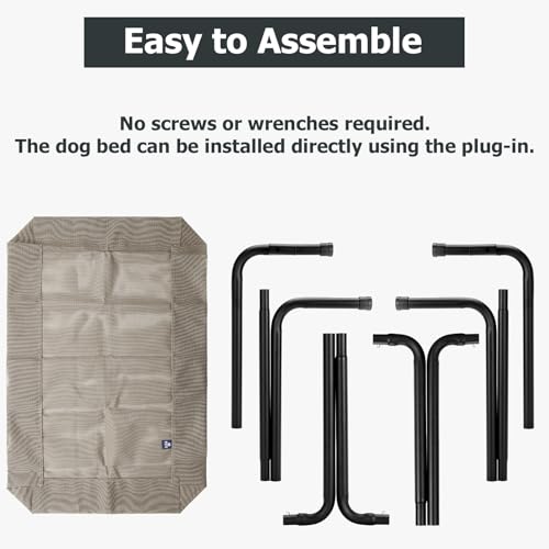 Elevated Dog Bed for Outdoor (Brown / 41"L x 27"W x 8"Th)