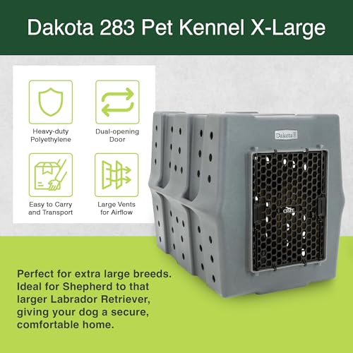 Dakota 283 Canine Rough and Tough Economy Dog Crate (X-Large / Dark Granite)