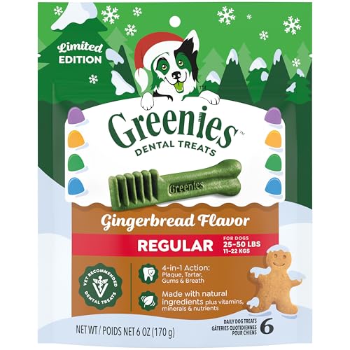 Regular Natural Dental Dog Treats (6 Count (Pack of 1))