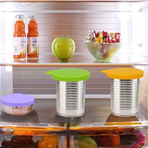 Dog Food Can Covers Silicone Food Can Lids for Cat Dog Pet Food Cans (Mix Color 3)
