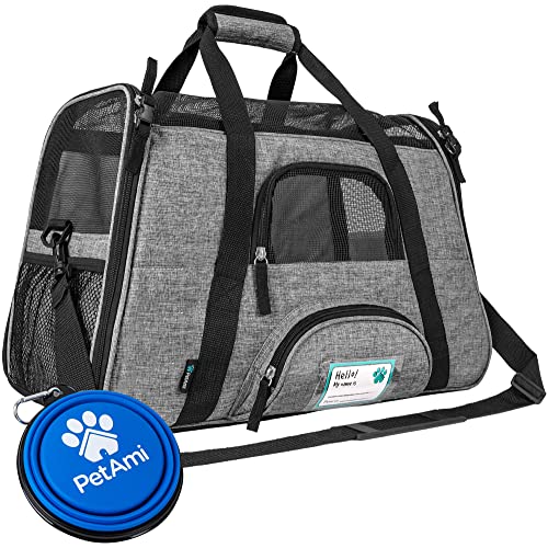 Airline Approved Pet Carrier for Cats Small Dogs (Heather Gray / 19.5"L x 10.2"W x 12.0"H)