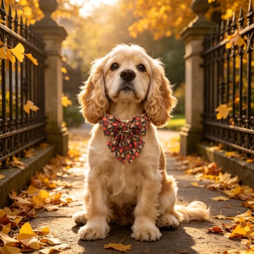 Halloween Dog Collar with Sailor Bow (Pumpkin Pie(Sailor Bow) / Medium (Pack of 1))