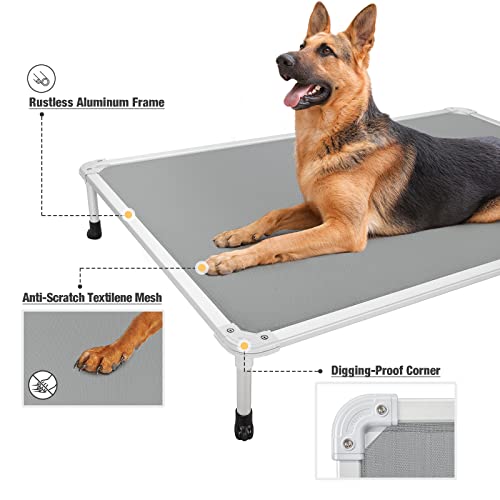 Chew Proof Elevated Dog Bed (Gray / 59.0"L x 37.5"W x 9.0"Th)