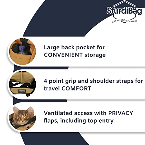SturdiBag XL Pet Travel Carrier (20.0"L x 12.0"W x 16.0"H / Earthy Tan)