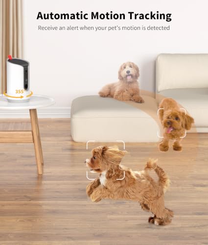 2K Pet Camera Treat Dispenser (White)