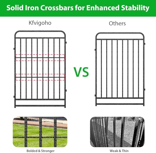 Heavy Duty Dog Fence Outdoor 24 Steel Panels 32" Height (27"W x 32"H)