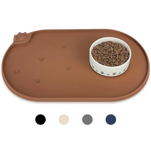 Silicone Pet Placemat (Brown / 24"L x 16"W)
