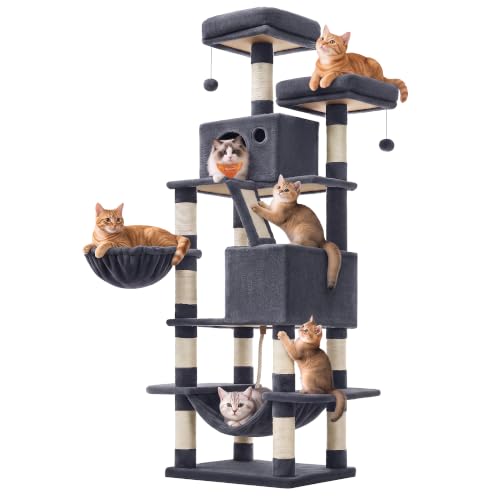 Cat Tree 66.1 (Smoky Gray / L (21.7"L x 17.7"W x 66.1"H))