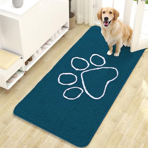Dog Door Mat for Muddy Paws 47x24 (Atlantic Blue / 47" X 24")