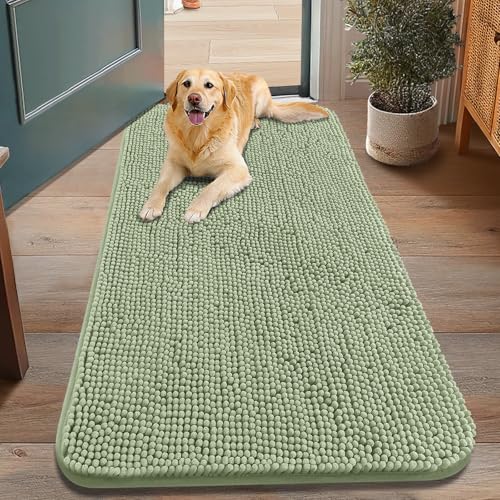 Dog Door Mat for Muddy Paws 48x30 (Sage Green / 48"X30")