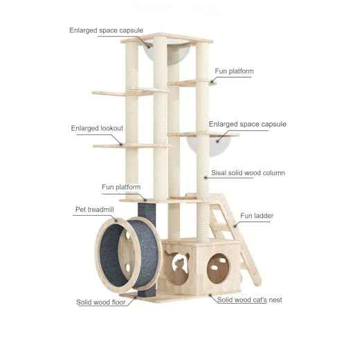 Large Cat Tree Tower Craft Paper (52.36 x 70.47 x 17.72 in)