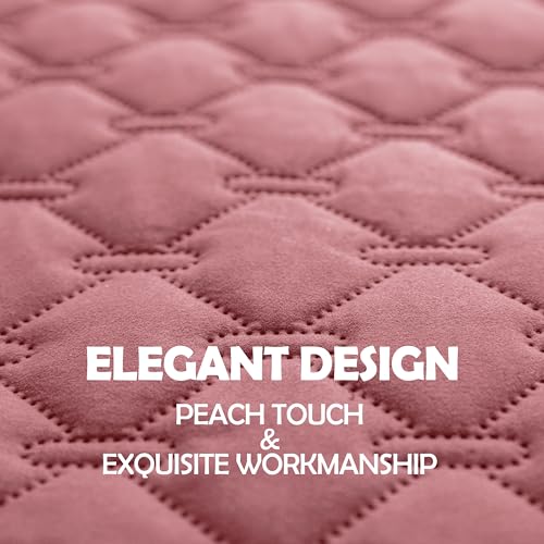 Waterproof Pet Blanket for Bed (68x82 Inch (Pack of 1) / Dark Pink/Light Pink)