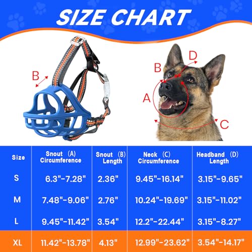 Dog Muzzle Basket Muzzle for Small Medium Large Dogs