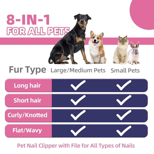 Dog Brush for Shedding (9-Pink)