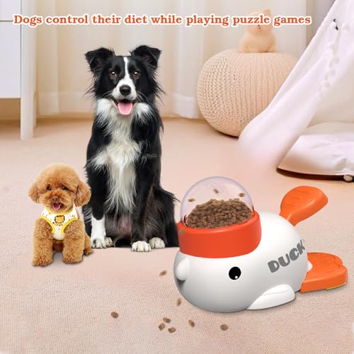 Dog Interactive Treat Dispenser Toy (White)