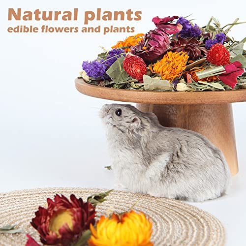 Natural Grain Flower&Herb Hamster Habitat Cage Accessories Bedding Decor (Flower path)
