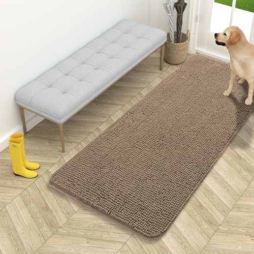 Dog Door Mat for Muddy Paws 54x24 (Tan / 54" X 24")