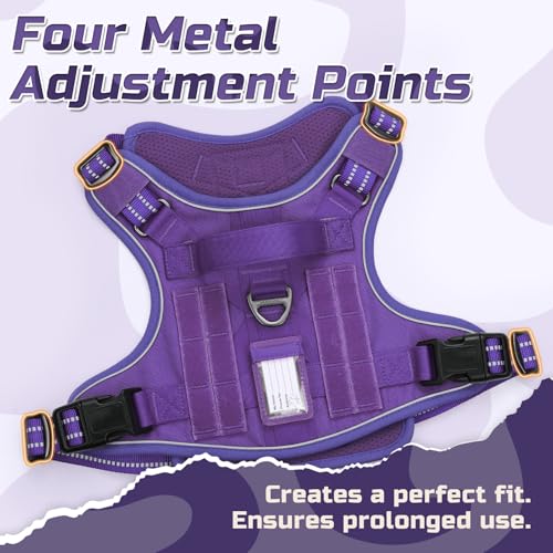 Tactical Dog Harness for Large (Purple / Large)